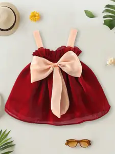 INCLUD Girls Shoulder Straps Fit & Flare Dress