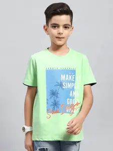 Monte Carlo Boys Typography Printed Round Neck T-shirt