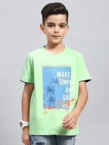 Monte Carlo Boys Typography Printed Round Neck T-shirt