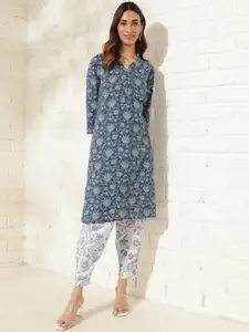 Fabindia Floral Printed Cotton Kurta
