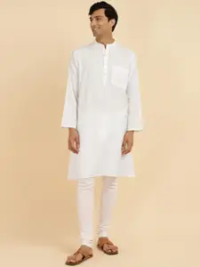 Fabindia Mandarin Collar Cotton Straight Kurta