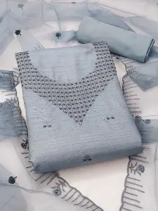 Peachmode Ethnic Motifs Embroidered Unstitched Dress Material