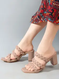 Sole Saga Textured Party Blocked Pumps Heels