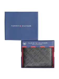 Tommy Hilfiger Men Printed Leather Two Fold Wallet