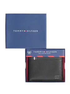 Tommy Hilfiger Men Textured Leather Two Fold Wallet