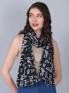 Anouk Women Black Printed Scarf