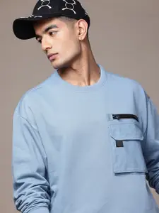 The Roadster Lifestyle Co. Relaxed Fit Mock Pocket Detail Sweatshirt