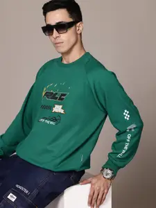 The Roadster Lifestyle Co. Printed Relaxed Fit Pullover