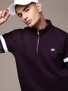 The Roadster Lifestyle Co. Mock Collar Relaxed Fit Sweatshirt