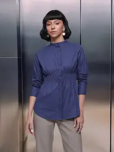 French Connection Pure Cotton Cinched Waist Casual Shirt