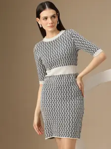 Chemistry Abstract Print Acryllic Dress