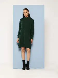 Chemistry Mock Neck Knitted Jumper Dress