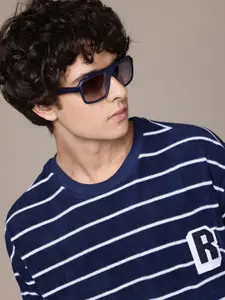 Roadster The Lifestyle Co. Relaxed Fit Striped Sweatshirt