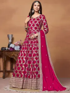 ODETTE Ethnic Motifs Printed V-Neck A-Line Ethnic Dresse