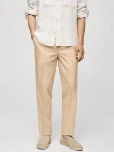 MANGO MAN Men Pleated Trousers