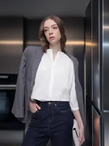 French Connection Seersucker Pure Cotton Casual Shirt