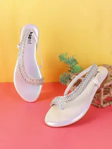 BAESD Women Embellished Party One Toe Flats