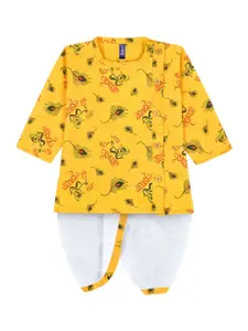 BAESD Boys Ethnic Motifs Printed Kurta With Dhoti Pants
