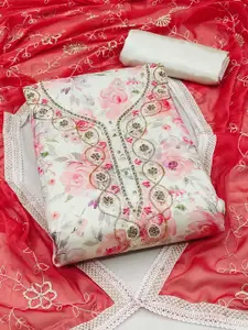 Peachmode Floral Printed Unstitched Dress Material