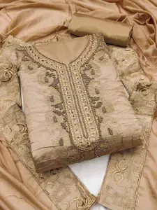 Peachmode Floral Embroidered Unstitched Dress Material