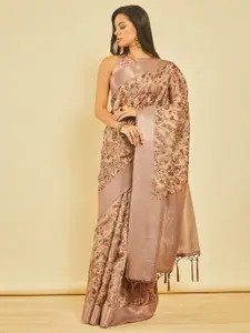 Soch Ethnic Motifs Zari Chanderi Saree