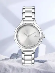 IIK COLLECTION Women Round Dial Stainless Steel Bracelet Style Straps Analogue Watch