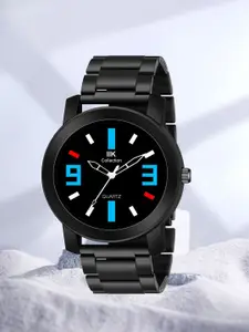 IIK COLLECTION Men Printed Dial Stainless Steel Bracelet Style Straps Analogue Watch