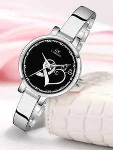 IIK COLLECTION Women Round Dial Stainless Steel Bracelet Style Straps Analogue Watch