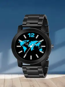 IIK COLLECTION Men Printed Dial & Stainless Steel Bracelet Style Straps Analogue Watch