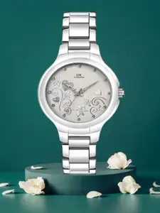 IIK COLLECTION Women Round Dial Stainless Steel Bracelet Style Straps Analogue Watch