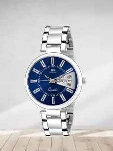 IIK COLLECTION Women Round Day & Date Dial Stainless Steel Bracelet Style Analogue Watch