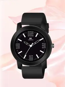 IIK COLLECTION Men White Round Dial Adjustable Flexible Silicon Strap Analogue Watch