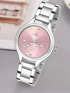 IIK COLLECTION Women Round Dial Stainless Steel Bracelet Style Straps Analogue Watch