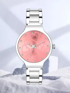 IIK COLLECTION Women Round Dial Stainless Steel Bracelet Style Straps Analogue Watch