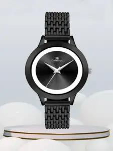 IIK COLLECTION Women Round Dial Stainless Steel Bracelet Style Straps Analogue Watch