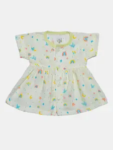 Dear Little Girls Round Neck Fit & Flare Dress