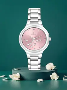 IIK COLLECTION Women Round Dial Stainless Steel Bracelet Style Straps Analogue Watch