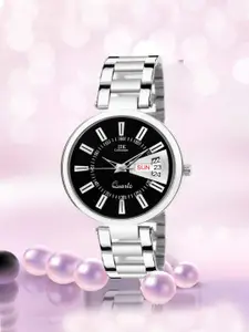 IIK COLLECTION Women Round Day & Date Dial Stainless Steel Bracelet Style Analogue Watch