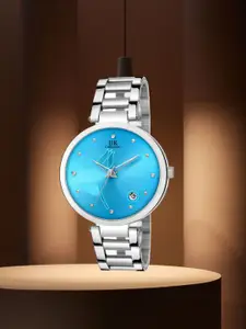 IIK COLLECTION Women Round Dial Stainless Steel Bracelet Style Straps Analogue Watch