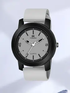 IIK COLLECTION Men Round Dial Adjustable Flexible Silicon Strap Analogue Watch