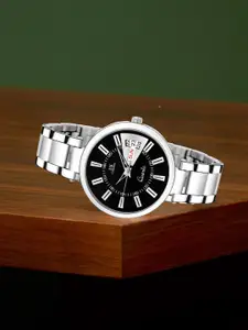 IIK COLLECTION Women Round Day & Date Dial Stainless Steel Bracelet Style Analogue Watch