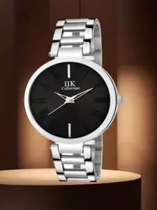 IIK COLLECTION Women Round Dial Stainless Steel Bracelet Style Straps Analogue Watch