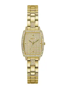 GUESS Women Embellished Dial Bracelet Style Straps Analogue Watch GW0611L2