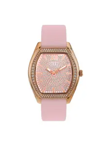 GUESS Women Embellished Dial & Straps Analogue Watch U1407L2M