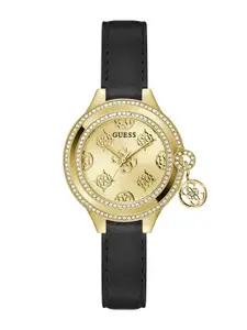 GUESS Women Leather Straps Analogue Watch GW0684L3