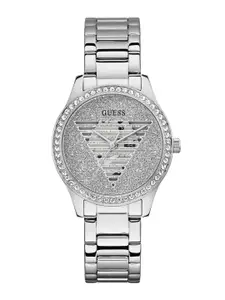 GUESS Women Embellished Dial Bracelet Style Straps Analogue Watch GW0605L1