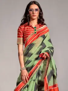 Mitera Abstract Zari Banarasi Saree