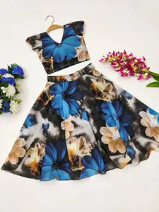 BAESD Girls Printed Ready to Wear Lehenga Choli