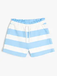 Koton Girls Striped Technology Mid-Rise Shorts