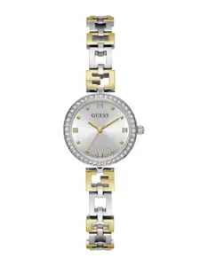 GUESS Women Dress Lady G Embellished Bezel Analogue Watch GW0656L1